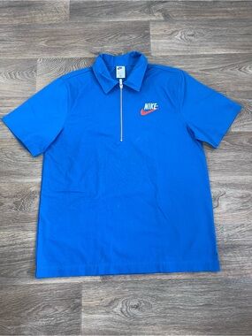 Nike Men's Blue Zip-Front Polo Shirt/A419